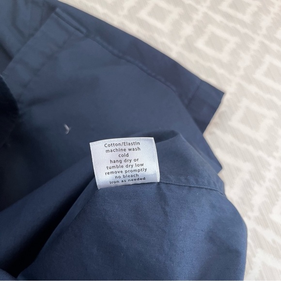 Teddy Stratford NYC Short Sleeve Button Up with Zip Shirt Mens Size 0 or XS Navy - Picture 6 of 8